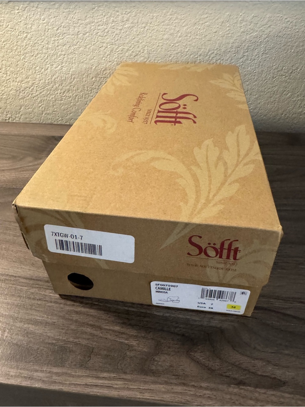 NWT Sofft Vaya (RET $120) Leather Wedge Sandals, Size 7 - Picture 6 of 6